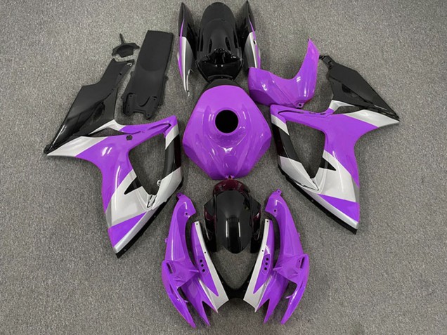 Lojas Carenagens Moto Suzuki GSXR 600 / GSXR 750 2006-2007 - Roxo Prata Preto Brilhante