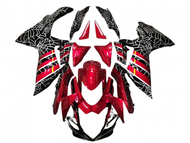 Lojas Carenagens Moto Suzuki GSXR 600 / GSXR 750 2011-2024 - Vermelho Preto Aranha