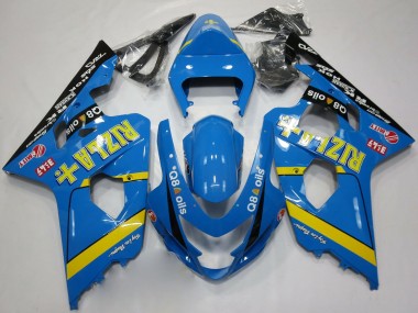 Lojas Carenagens Moto Suzuki GSXR 600 / GSXR 750 2004-2005 - Azul Ouro Preto Rizla