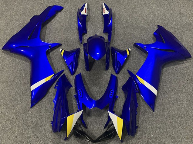 Lojas Kit Carenagens Moto Suzuki GSXR 600 / GSXR 750 2011-2024 - Azul Branco Amarelo