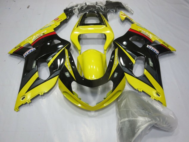 Lojas Carenagens Moto Suzuki GSXR 600 / GSXR 750 2001-2003 - Amarelo Cinzento Preto Brilhante