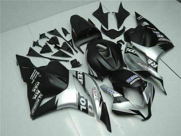 Lojas Carenagens Moto Honda CBR600RR 2009-2012 - Prata Preto Fosco Repsol