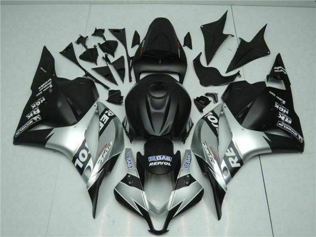 Lojas Carenagens Moto Honda CBR600RR 2009-2012 - Prata Preto Fosco Repsol