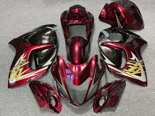 Lojas Carenagens Moto Suzuki GSXR 1300 2008-2020 - Vermelho Profundo Ouro