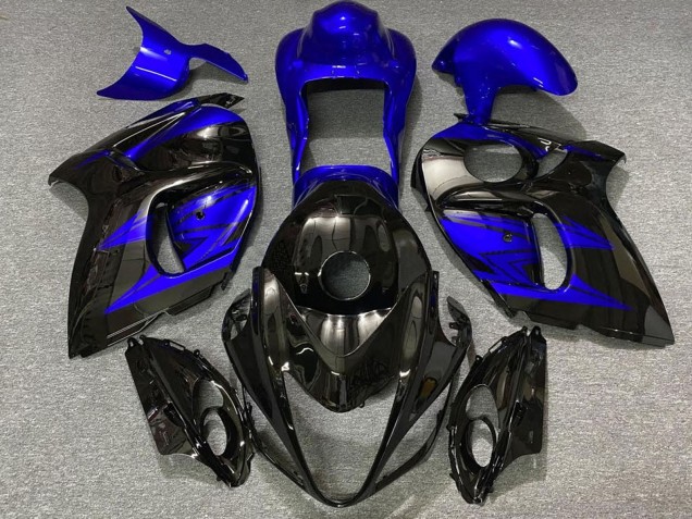 Lojas Carenagens Moto Suzuki GSXR 1300 2008-2020 - Preto Brilhante Azul Profundo