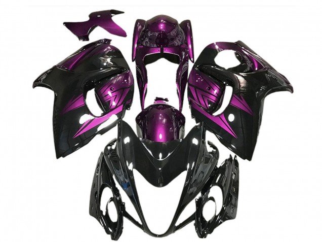 Lojas Carenagens Moto Suzuki GSXR 1300 2008-2020 - Preto Brilhante Roxo Profundo