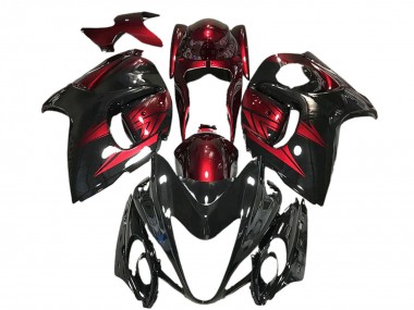 Lojas Carenagens Moto Suzuki GSXR 1300 2008-2020 - Preto Brilhante Vermelho Profundo