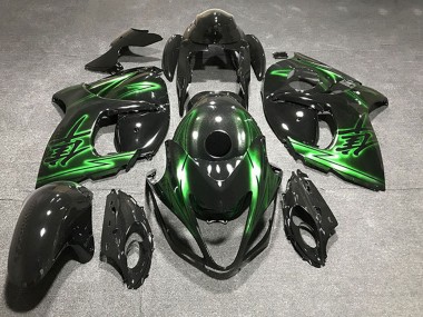 Lojas Carenagens Moto Suzuki GSXR 1300 2008-2020 - Preto Brilhante Verde
