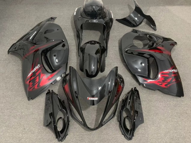 Lojas Carenagens Moto Suzuki GSXR 1300 2008-2020 - Preto Brilhante Vermelho