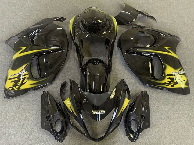Lojas Carenagens Moto Suzuki GSXR 1300 2008-2020 - Preto Brilhante Amarelo