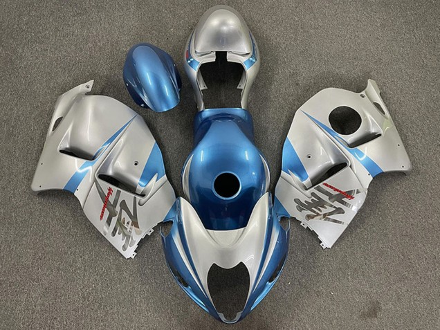 Lojas Carenagens Moto Suzuki GSXR 1300 1996-2007 - Azul Brilhante Claro Prata
