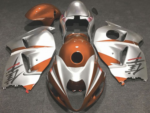 Lojas Carenagens Moto Suzuki GSXR 1300 1996-2007 - Laranja Brilhante Prata