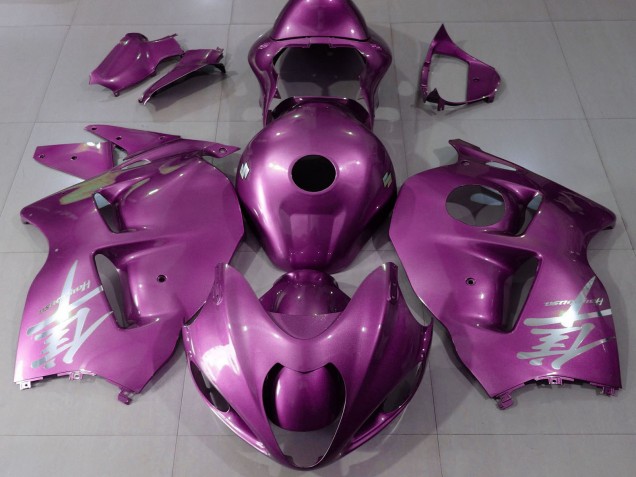 Lojas Carenagens Moto Suzuki GSXR 1300 1996-2007 - Rosa Brilhante Prata Logo