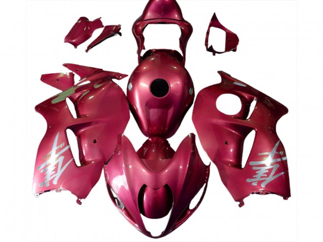 Lojas Carenagens Moto Suzuki GSXR 1300 1996-2007 - Vermelho Brilhante Prata Logo