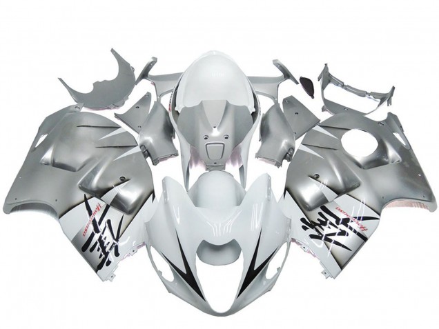 Lojas Carenagens Moto Suzuki GSXR 1300 1996-2007 - Prata Branco OEM Estilo