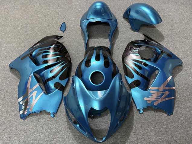 Lojas Carenagens Moto Suzuki GSXR 1300 1996-2007 - Azul Celeste Preto