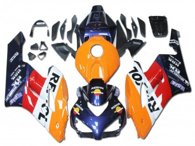 Lojas Carenagens Moto Honda CBR1000RR 2004-2005 - Laranja Vermelho Branco Azul Repsol