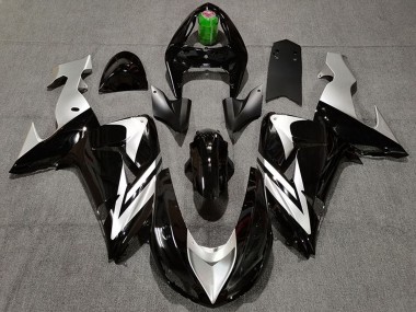 Lojas Carenagens Moto Kawasaki ZX10R 2006-2007 - Preto Brilhante Prata
