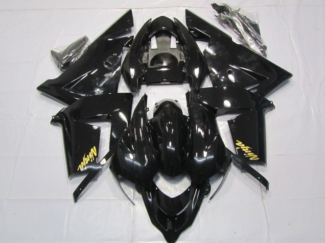 Lojas Carenagens Moto Kawasaki ZX10R 2004-2005 - Preto Brilhante Ouro
