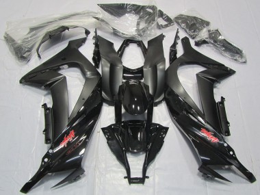 Lojas Carenagens Moto Kawasaki ZX10R 2011-2015 - Preto Brilhante Preto Fosco Vermelho Decal