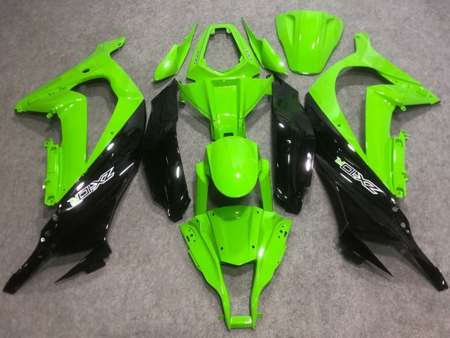 Lojas Kit Carenagens Moto Kawasaki ZX10R 2016-2020 - Verde Preto Brilhante