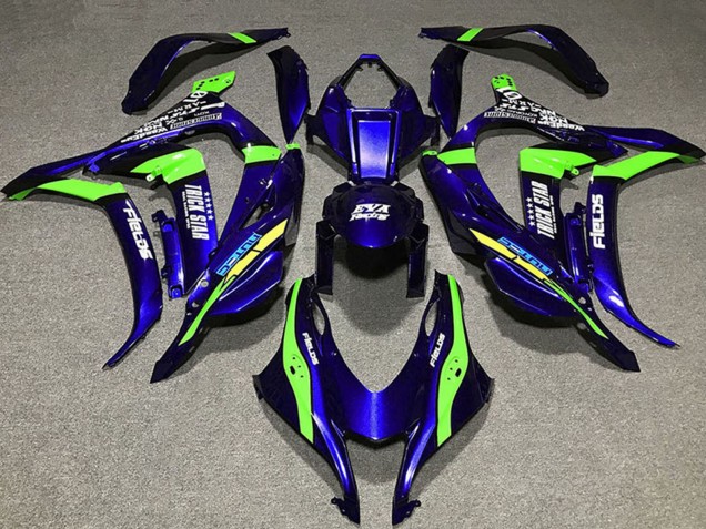 Lojas Carenagens Moto Kawasaki ZX10R 2016-2020 - Azul Profundo Verde Trick Star Eva Corrida