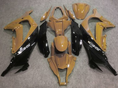 Lojas Carenagens Moto Kawasaki ZX10R 2016-2020 - Bronzeado do Deserto Preto Brilhante
