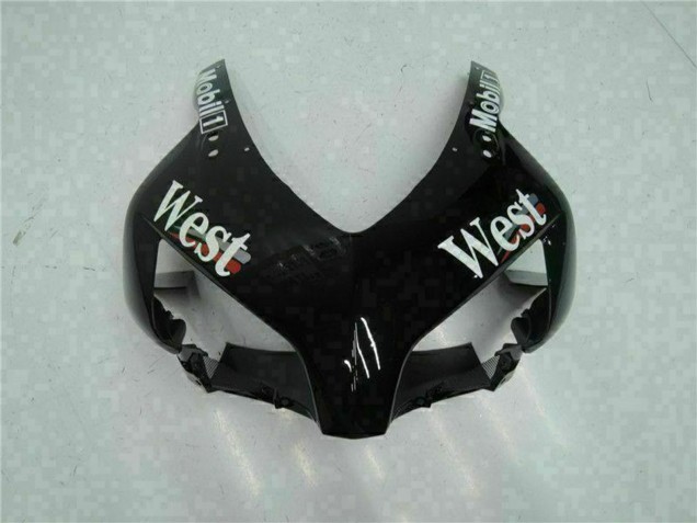 Lojas Carenagens Moto Honda CBR1000RR 2004-2005 - Preto Brilhante Branco West Mobil Michelin