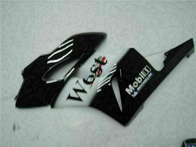 Lojas Carenagens Moto Honda CBR1000RR 2004-2005 - Preto Brilhante Branco West Mobil Michelin