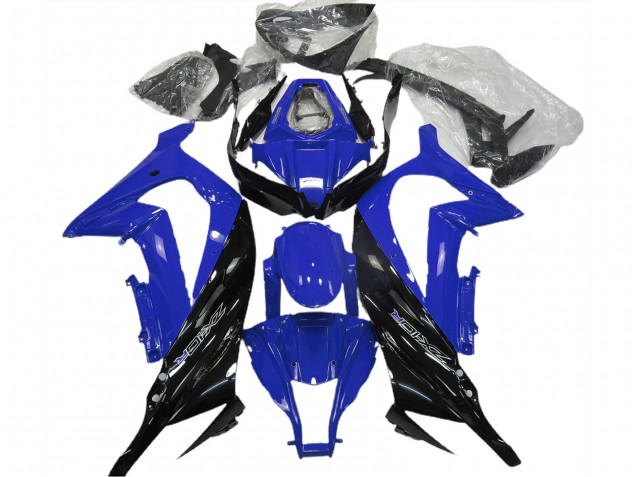 Lojas Carenagem Moto Kawasaki ZX10R 2011-2015 - Azul Preto Brilhante