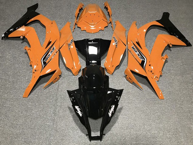Lojas Carenagens Moto Kawasaki ZX10R 2011-2015 - Laranja Preto Brilhante