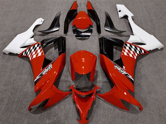 Lojas Carenagens Moto Kawasaki ZX10R 2008-2010 - Branco Vermelho Preto