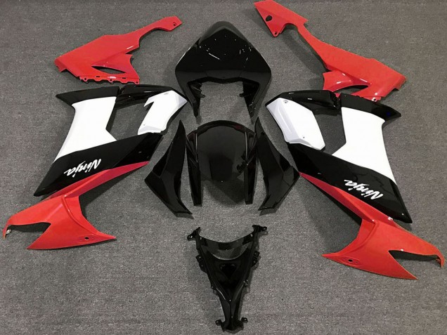 Lojas Carenagens Moto Kawasaki ZX10R 2008-2010 - Vermelho Brilhante Preto Branco