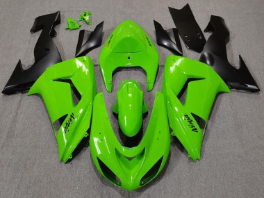 Lojas Carenagens Moto Kawasaki ZX10R 2006-2007 - Verde Preto Fosco