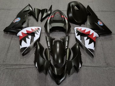 Lojas Carenagens Moto Kawasaki ZX10R 2004-2005 - Preto Fosco Betty Bomber