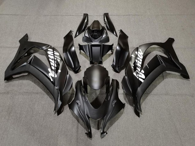 Lojas Carenagens Moto Kawasaki ZX10R 2016-2020 - Preto Fosco Branco Ninja