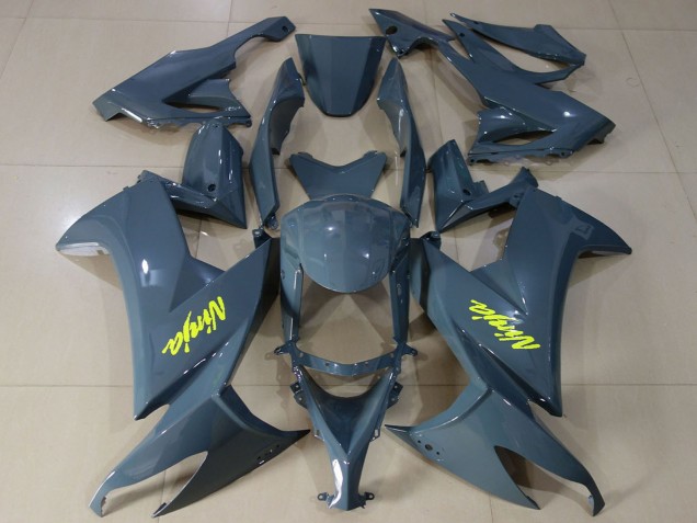 Lojas Carenagens Moto Kawasaki ZX10R 2008-2010 - Nardo Cinzento Escuro Alta Visibilidade Amarelo