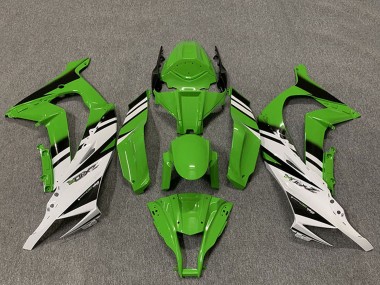 Lojas Carenagens Moto Kawasaki ZX10R 2011-2015 - Verde Branco Preto Brilhante OEM Estilo