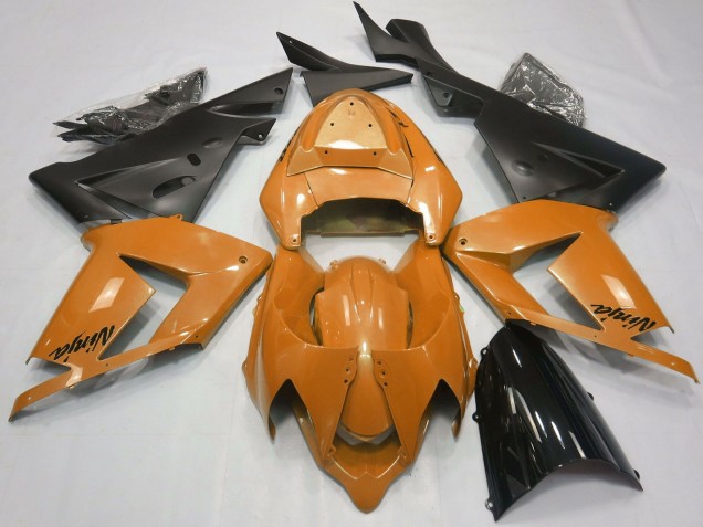 Lojas Carenagens Moto Kawasaki ZX10R 2004-2005 - Laranja Pérola Preto