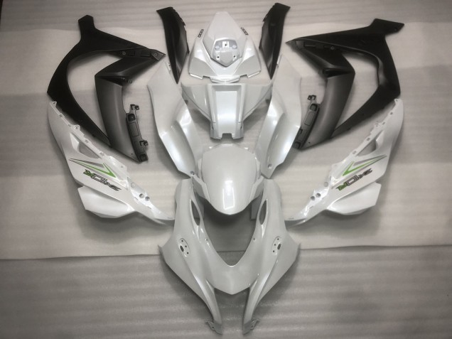 Lojas Carenagens Moto Kawasaki ZX10R 2016-2020 - Branco Pérola Preto Verde