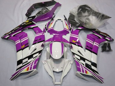 Lojas Carenagens Moto Kawasaki ZX10R 2011-2015 - Roxo Preto Branco Amarelo