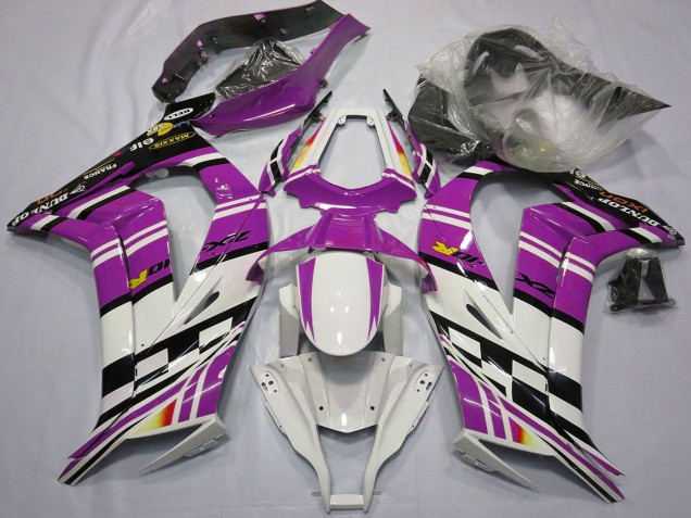 Lojas Carenagens Moto Kawasaki ZX10R 2011-2015 - Roxo Preto Branco Amarelo