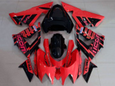 Lojas Carenagens Moto Kawasaki ZX10R 2004-2005 - Vermelho Preto Logo