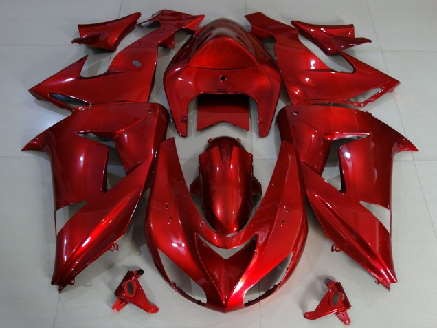 Lojas Carenagens Moto Kawasaki ZX10R 2006-2007 - Vermelho Profundo
