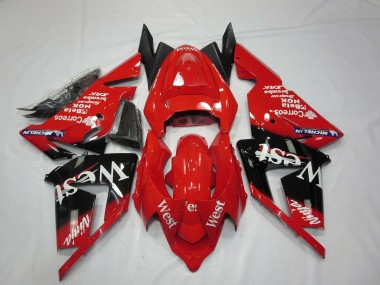 Lojas Carenagens Moto Kawasaki ZX10R 2004-2005 - Vermelho West