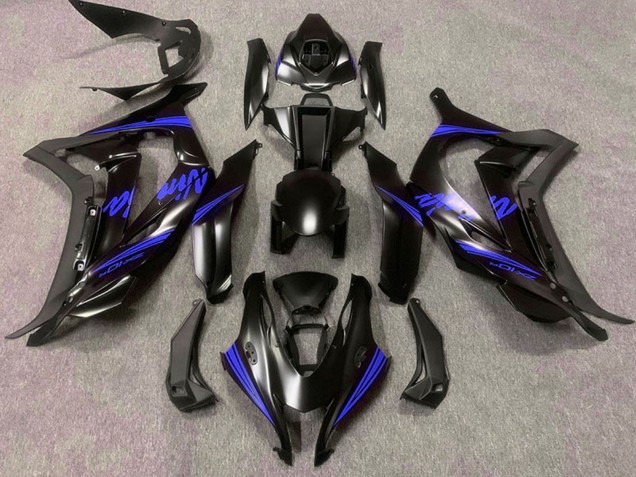 Lojas Carenagens Moto Kawasaki ZX10R 2016-2020 - Preto Fosco Azul Ninja