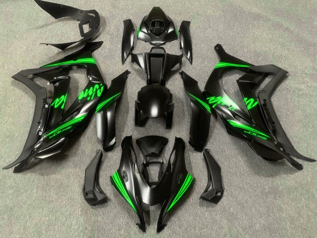 Lojas Carenagens Moto Kawasaki ZX10R 2016-2020 - Preto Fosco Verde Ninja