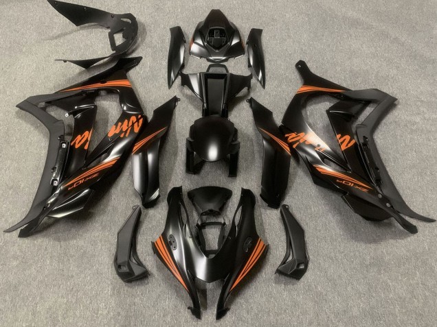Lojas Carenagens Moto Kawasaki ZX10R 2016-2020 - Preto Fosco Laranja Ninja
