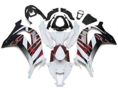 Lojas Carenagens Moto Kawasaki ZX10R 2016-2020 - Branco Vermelho Preto