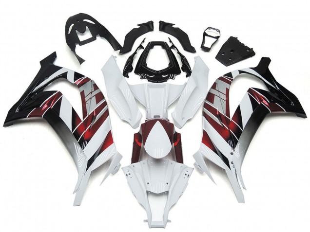 Lojas Carenagens Moto Kawasaki ZX10R 2016-2020 - Branco Vermelho Preto